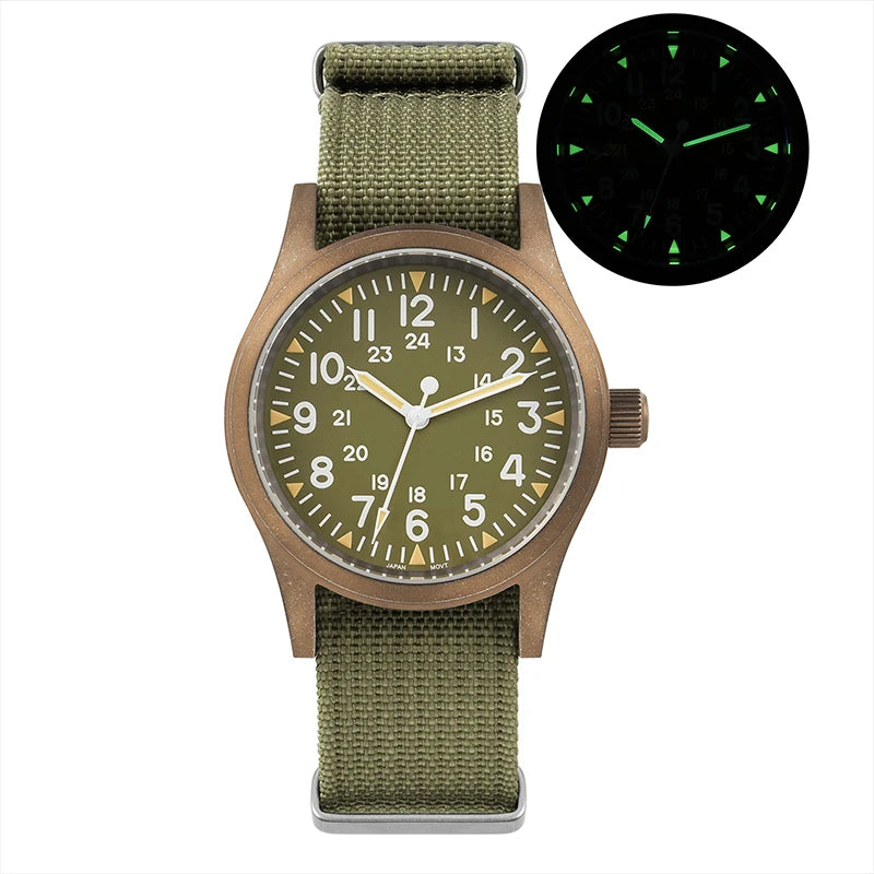 vastara - militado vintage field watch sweep second quartz watch 30 - casual luxury timepiece timepiece with waterproof (USA)