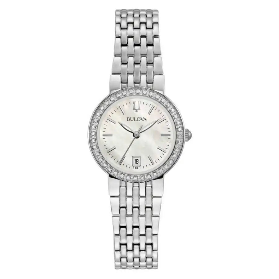 Bulova | Quadra Quartz White Mother Pearl Dial - Quartz Watch with precise quartz movement