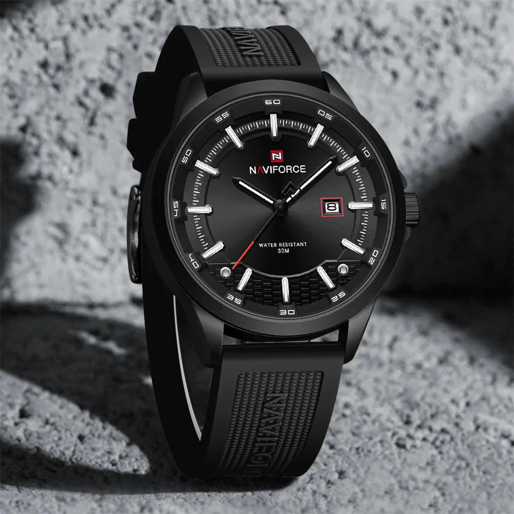vastara naviforce sport military auto date silicone rubber original clock 9248 watch 19 - classic unisex timepiece with