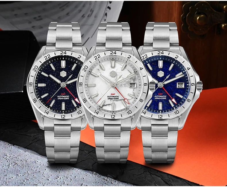 San Martin Men GMT Watch mm Automatic Mechanical - Product Image 6