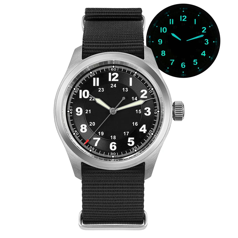 Militado ML Vintage Black Watch VH Sweep Quartz - Product Image 7
