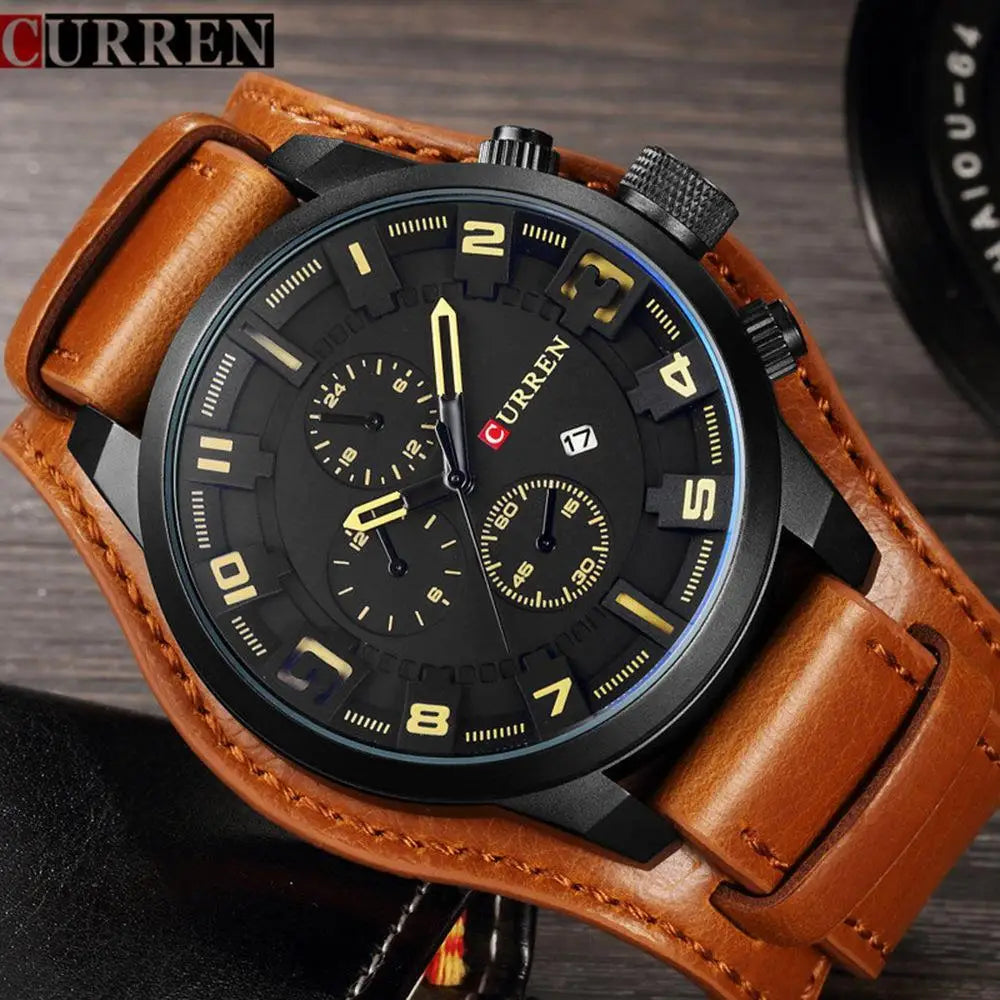 unisex casual watch vastara end, 's with a multifunctional calendar and leather strap, suitable for business casual wear,
