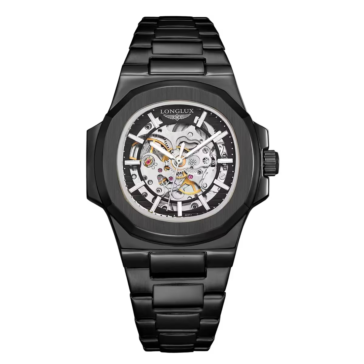 vastara - steelcrest phantom automatic watch - formal unisex watch with waterproof in neutral stainless steel (USA)