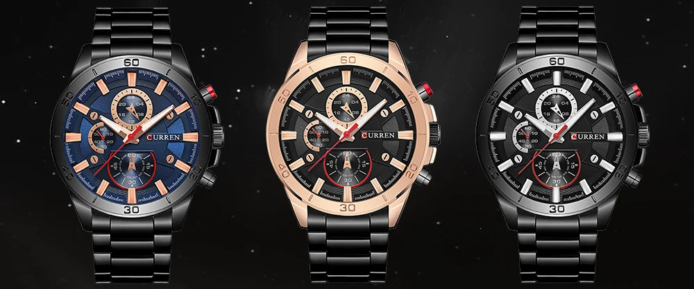 vastara 8275 's stainless steel strap night light chronograph casual 's clock gift watch 7 - casual unisex timepiece with