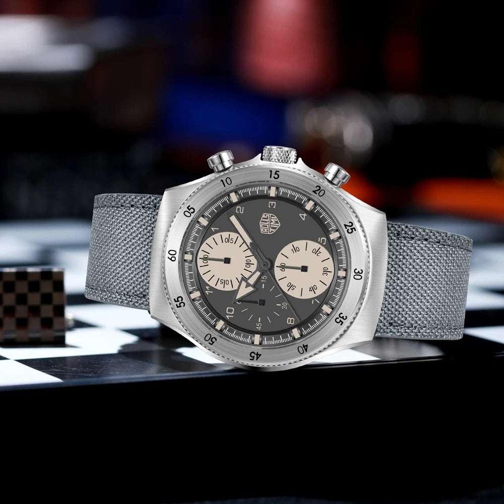 vastara rollstimi 's es chronograph for gift sapphire mirror stainless steel watch detail - reliable movement, chronograph,