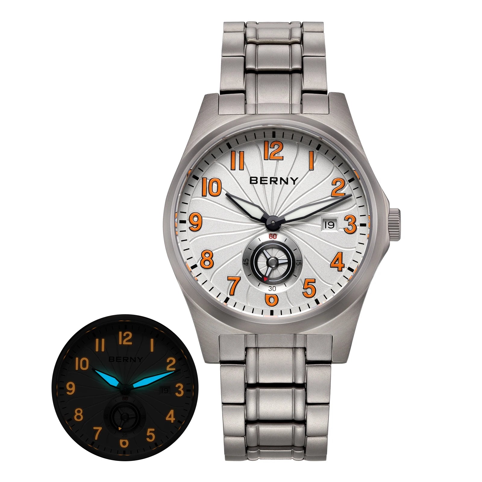 vastara berny full titanium super luminous with sapphire st1731 watch 52 - classic unisex timepiece with stainless steel