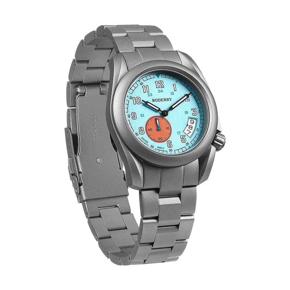 Boderry Field Watch Titanium Quartz Watches - Product Image 5