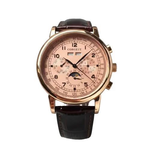 vastara - chronomaster multi function automatic watch - vintage unisex watch with waterproof in neutral stainless steel (USA)