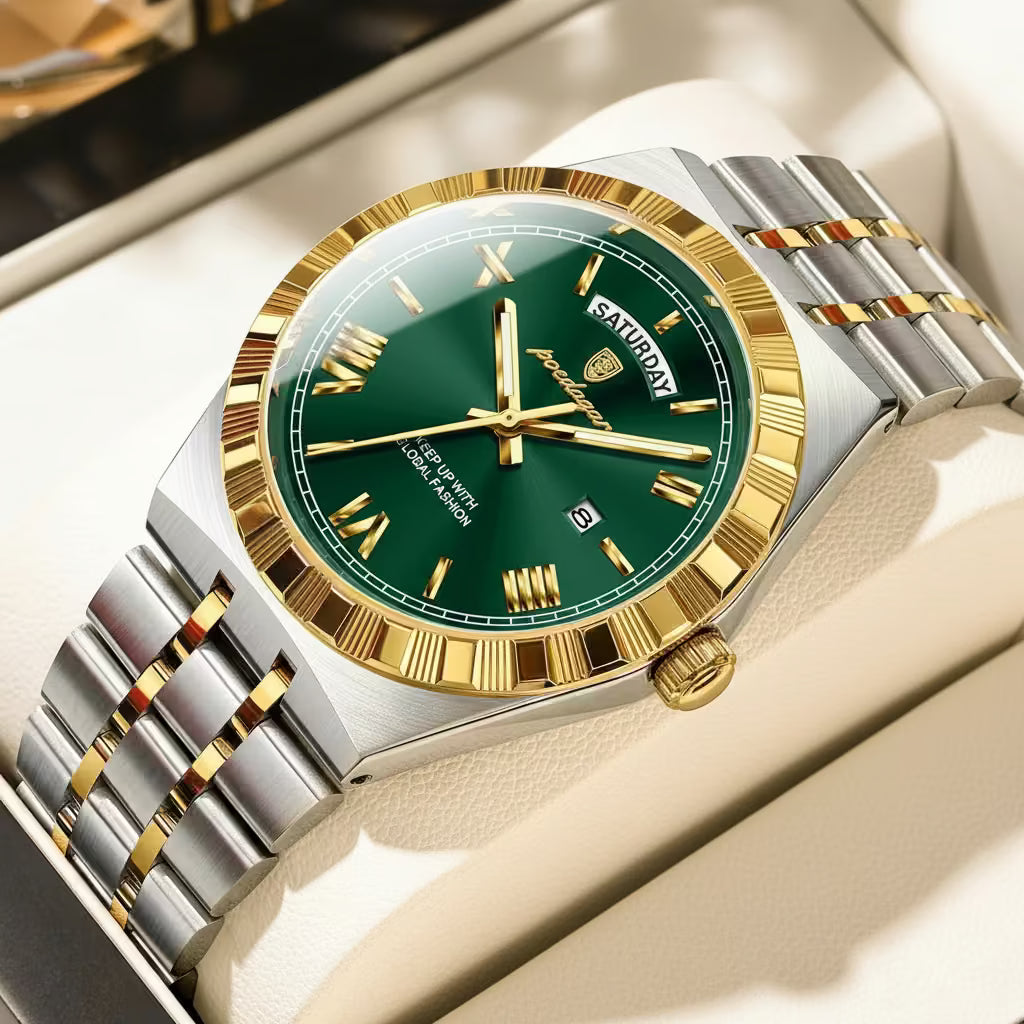 vastara - aurelius chrono luxury quartz roman calendar watch for men watch 5 - casual unisex timepiece with waterproof (USA)