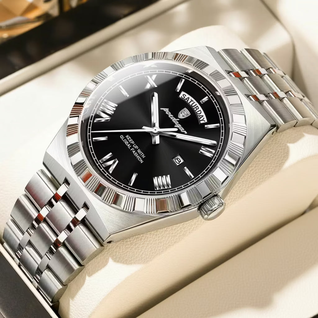 vastara - aurelius chrono luxury quartz roman calendar watch for men watch 11 - casual unisex timepiece with waterproof (USA)