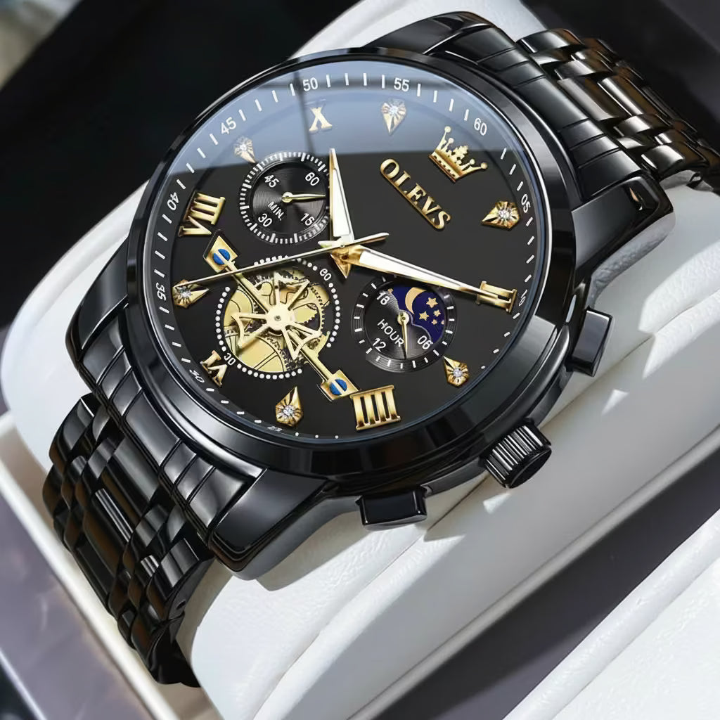 unisex modern watch vastara - apollo chrono classic men s multifunction watch - daily wear timepiece with neutral dial (USA)