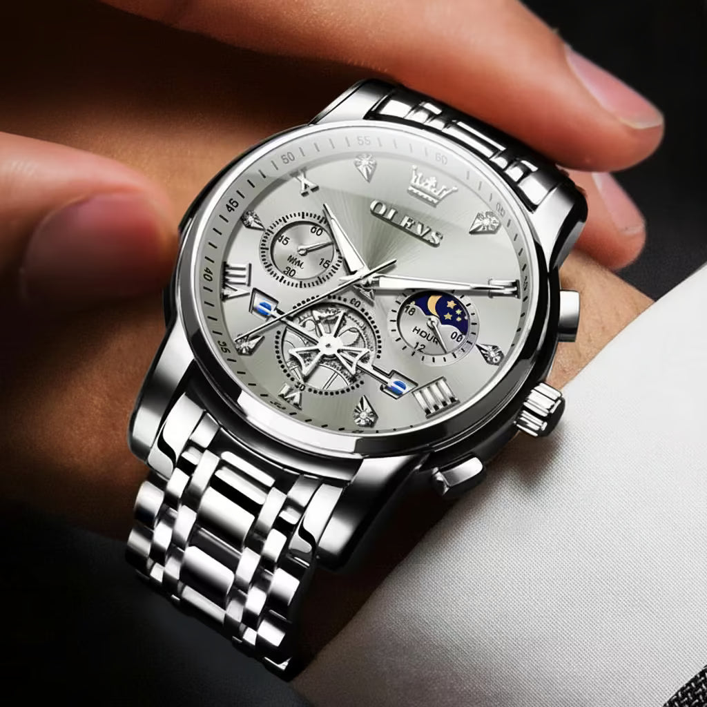 vastara - apollo chrono classic men s multifunction watch watch 9 - modern unisex timepiece with chronograph (USA)