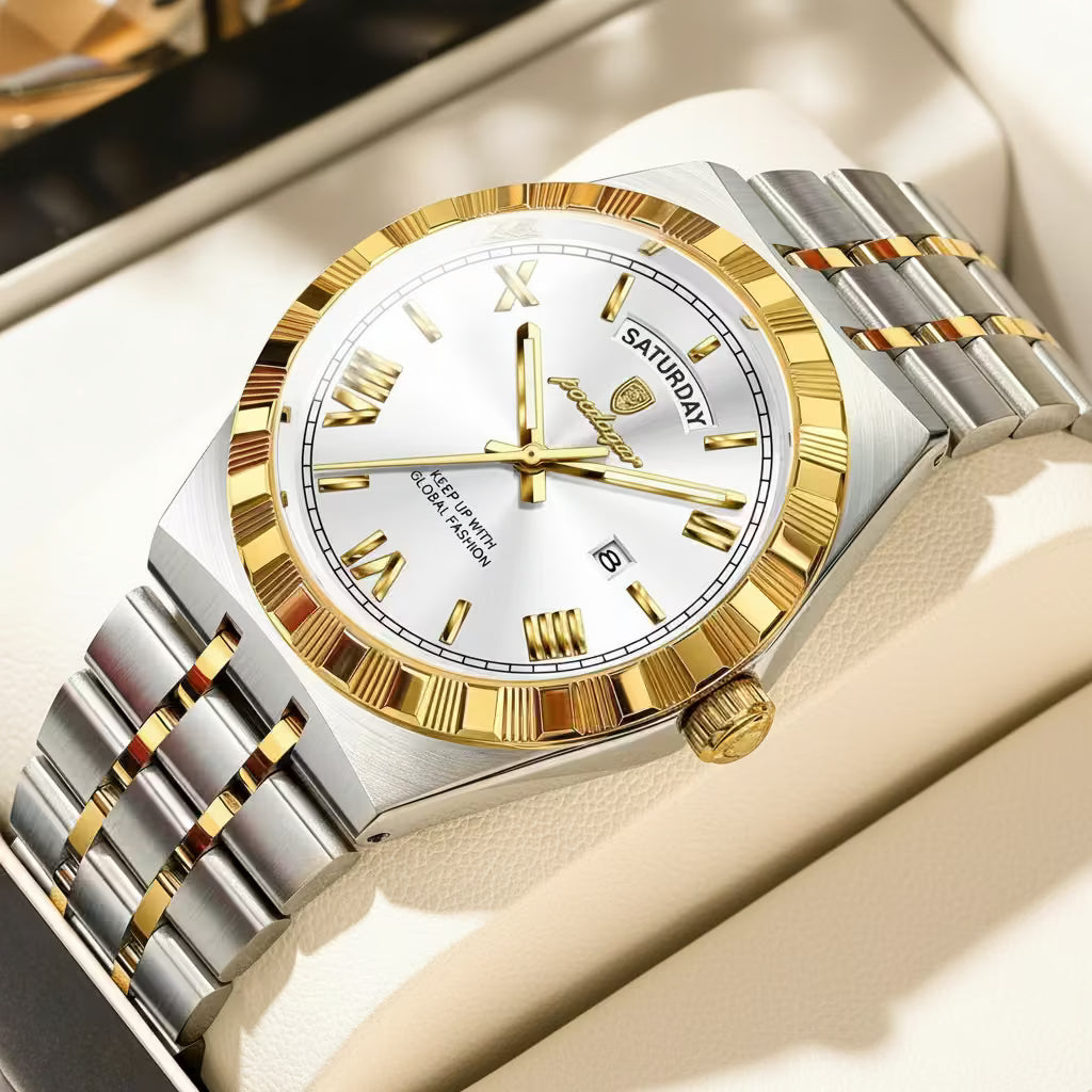 vastara - aurelius chrono luxury quartz roman calendar watch for men watch 10 - casual unisex timepiece with waterproof (USA)