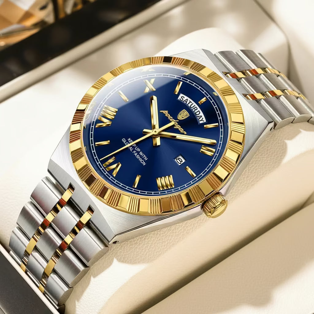 vastara - aurelius chrono luxury quartz roman calendar watch for men watch 7 - casual unisex timepiece with waterproof (USA)