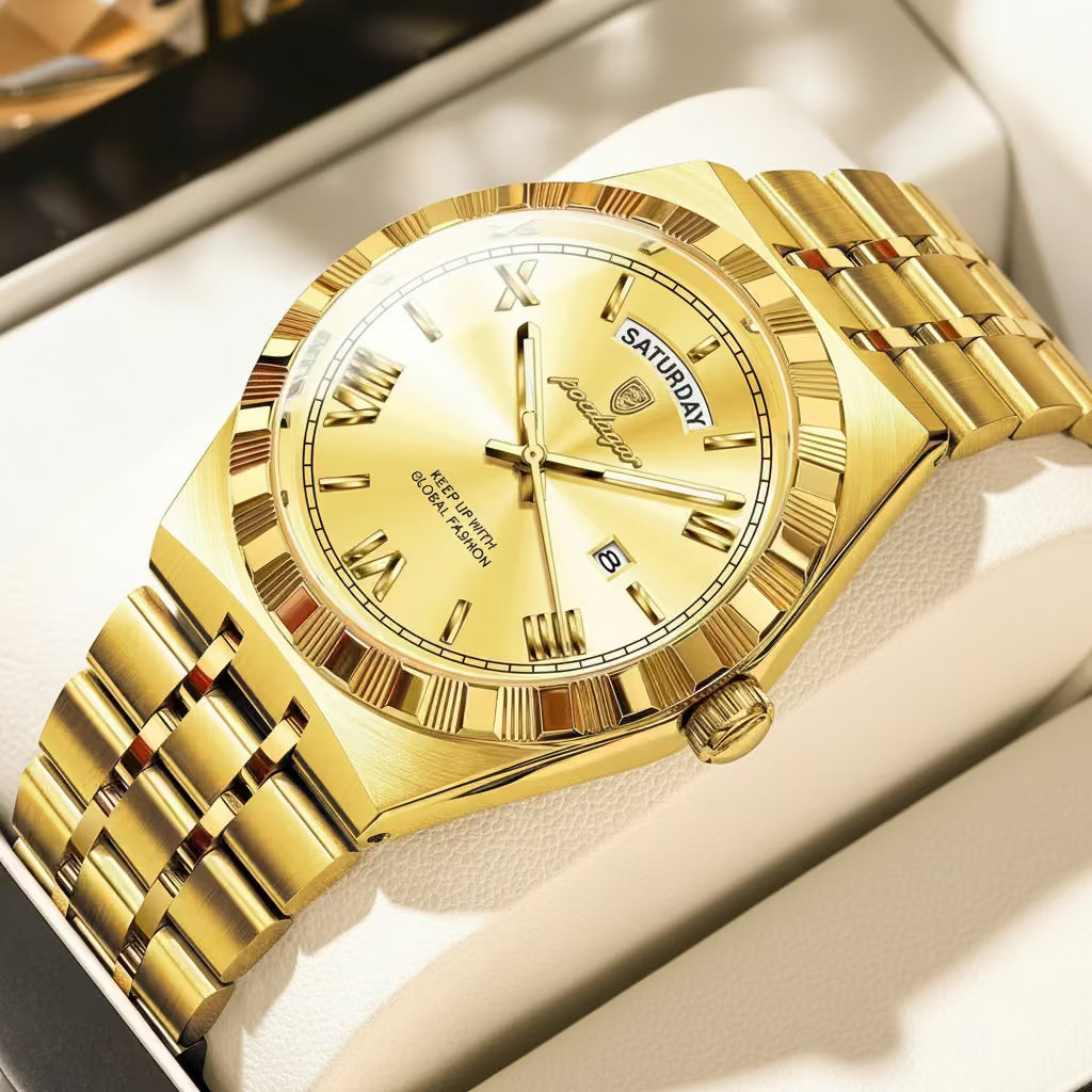 vastara - aurelius chrono luxury quartz roman calendar watch for men watch 6 - casual unisex timepiece with waterproof (USA)